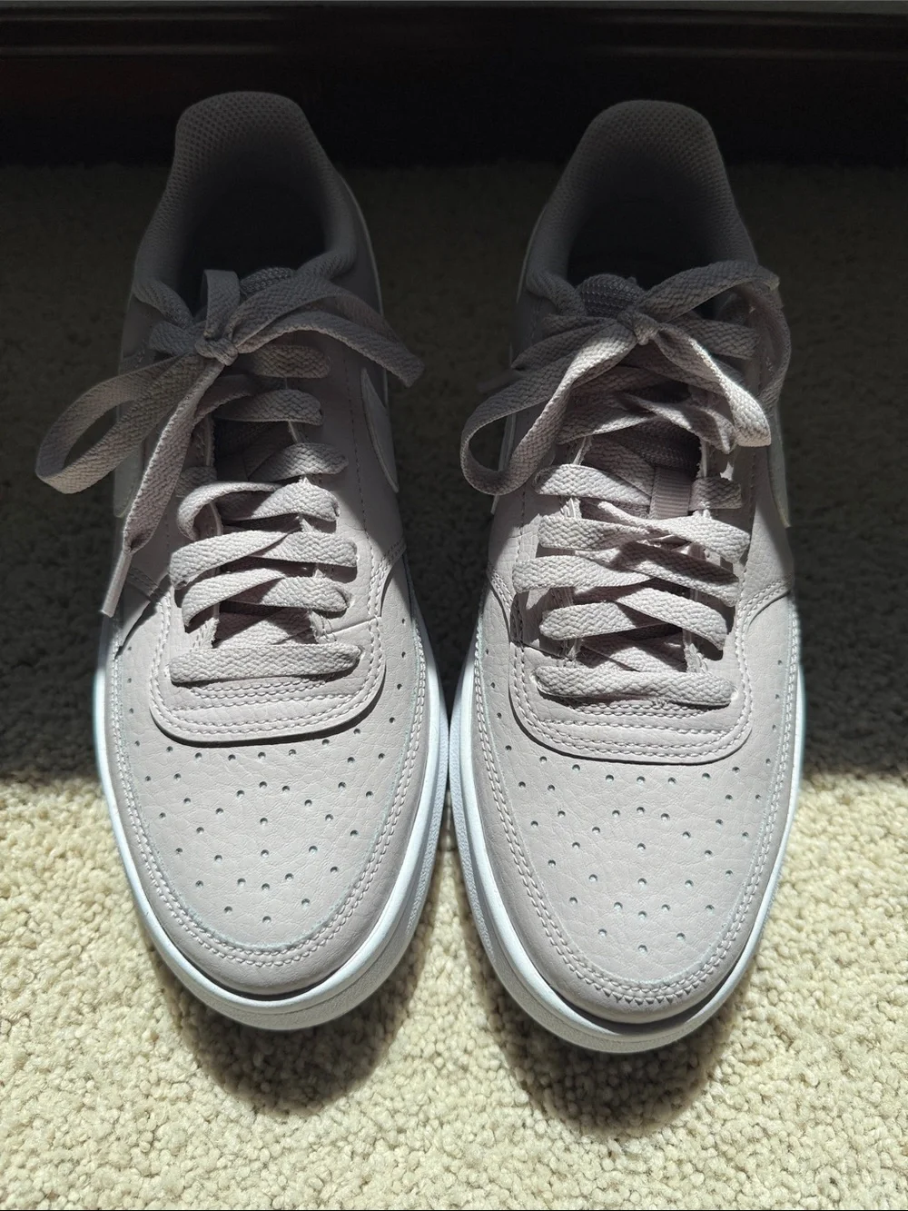 Nike Women’s Light Pink Platform Sneakers with White Swoosh